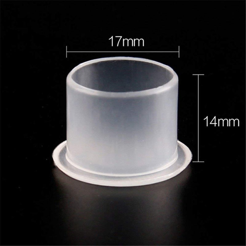 Hatonseyan Tattoo Ink Cups 200PCS 17mm Large Tattoo Pigment Cups With Base Disposable Plastic Ink Caps for Machine Tattoo Supplies Needles - Image 3